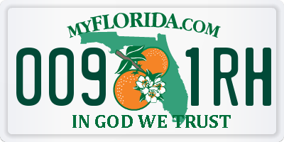 FL license plate 0091RH