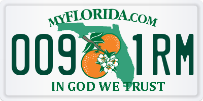 FL license plate 0091RM