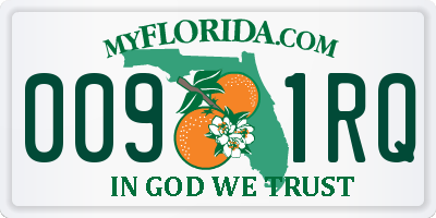 FL license plate 0091RQ