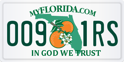 FL license plate 0091RS