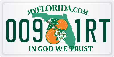 FL license plate 0091RT