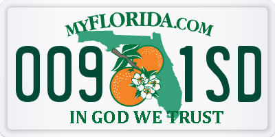 FL license plate 0091SD