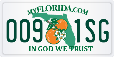 FL license plate 0091SG
