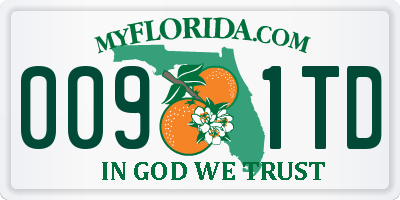 FL license plate 0091TD
