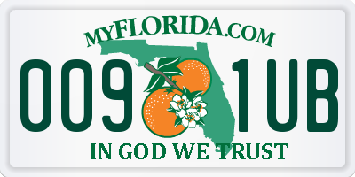 FL license plate 0091UB