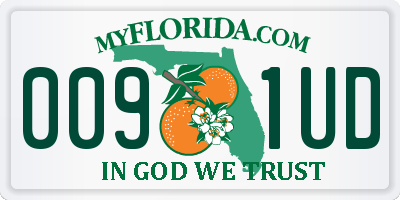 FL license plate 0091UD