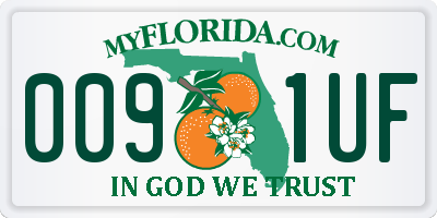 FL license plate 0091UF