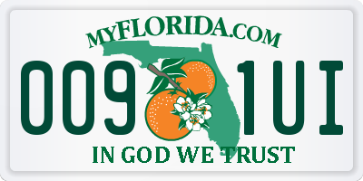 FL license plate 0091UI