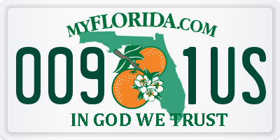 FL license plate 0091US