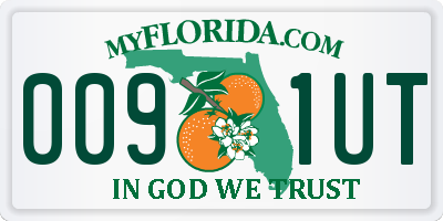 FL license plate 0091UT