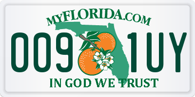 FL license plate 0091UY