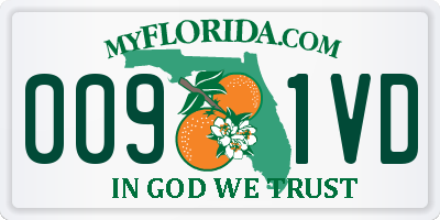 FL license plate 0091VD