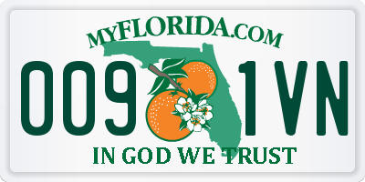 FL license plate 0091VN