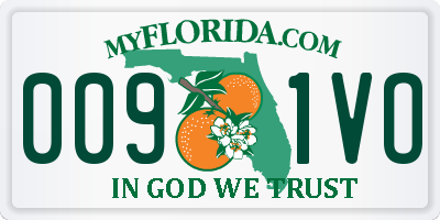 FL license plate 0091VO