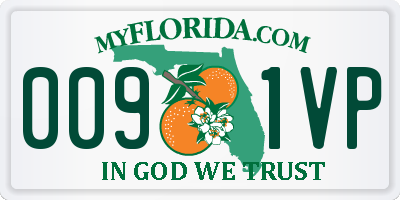 FL license plate 0091VP