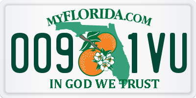 FL license plate 0091VU