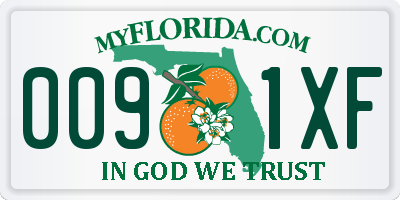 FL license plate 0091XF