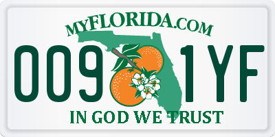 FL license plate 0091YF
