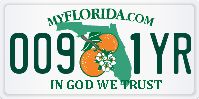 FL license plate 0091YR