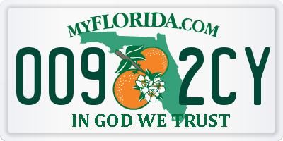 FL license plate 0092CY