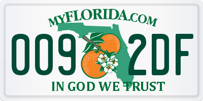 FL license plate 0092DF