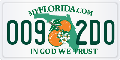 FL license plate 0092DO