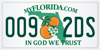 FL license plate 0092DS