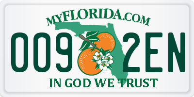 FL license plate 0092EN