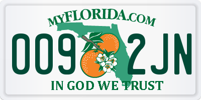 FL license plate 0092JN