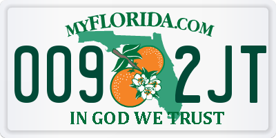 FL license plate 0092JT