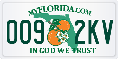 FL license plate 0092KV