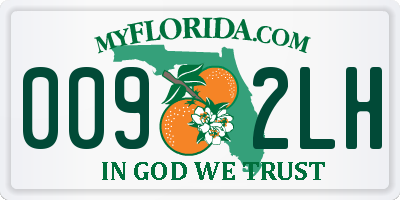 FL license plate 0092LH