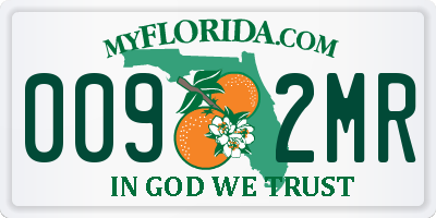 FL license plate 0092MR