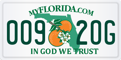 FL license plate 0092OG