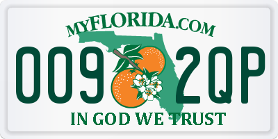 FL license plate 0092QP