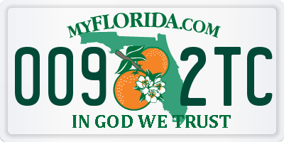 FL license plate 0092TC