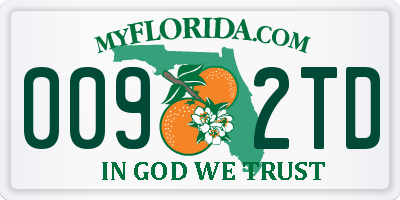 FL license plate 0092TD