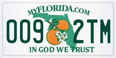 FL license plate 0092TM