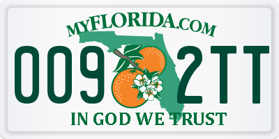 FL license plate 0092TT