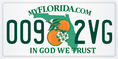 FL license plate 0092VG