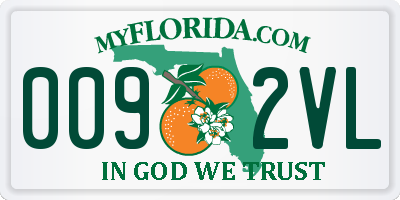 FL license plate 0092VL