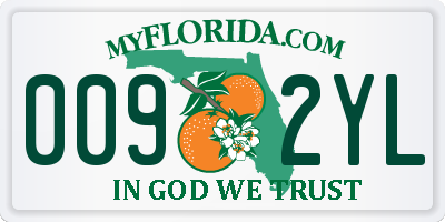FL license plate 0092YL