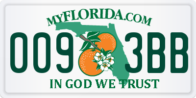 FL license plate 0093BB