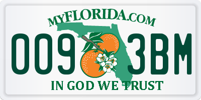 FL license plate 0093BM