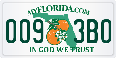 FL license plate 0093BO