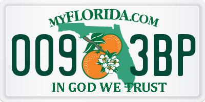 FL license plate 0093BP