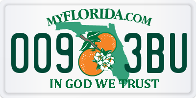 FL license plate 0093BU
