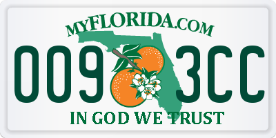 FL license plate 0093CC
