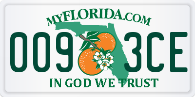 FL license plate 0093CE