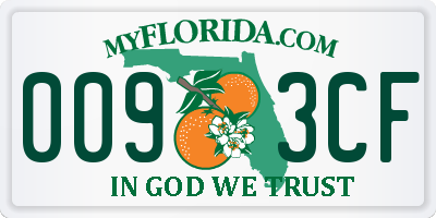FL license plate 0093CF